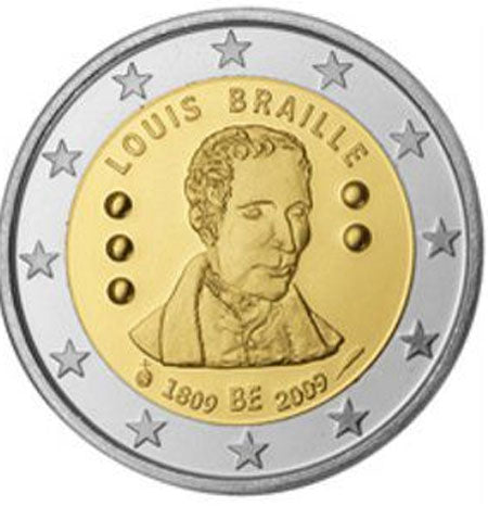 Belgien 2 € Braille 2009