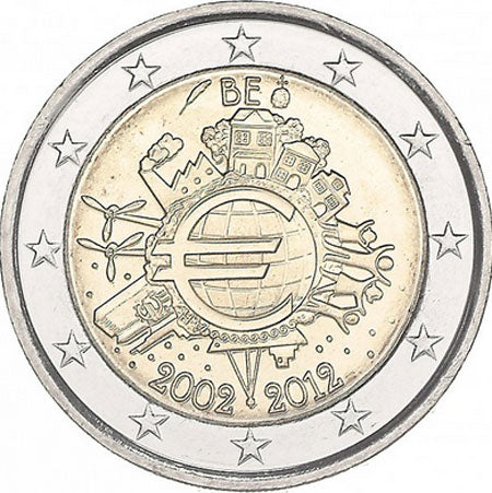 Belgien 2 € 10 Jahre Euro 2012