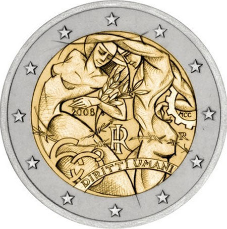 Italien 2€ Allgemeine Erklärung der Menschenrechte 2008