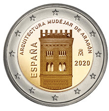 Spanien 2 € Mudéjar-Architektur von Aragon 2020