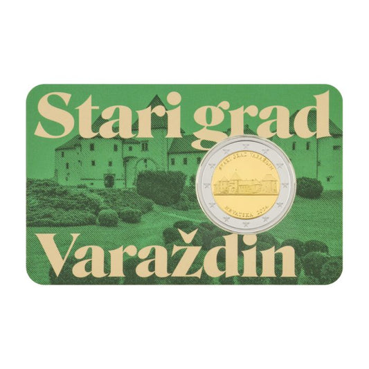 Kroatien 2€ Varazdin Altstadt 2024 Münzkarte