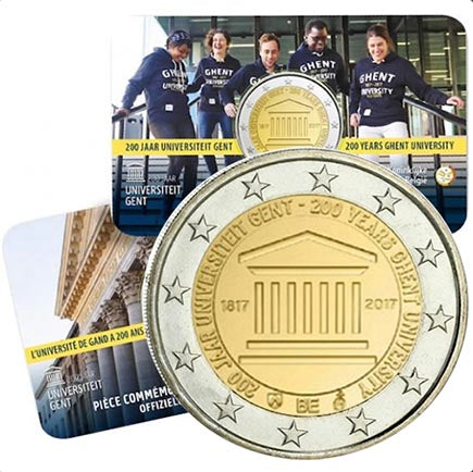 Belgien 2 € Universität Gent 2017 Coincard