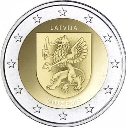 Lettland 2€ Region Vidzeme 2016