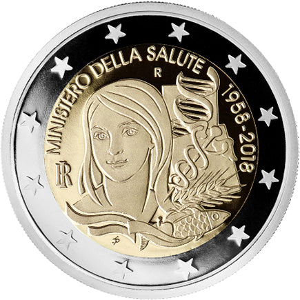 Italien 2 € Gesundheitsministerium 2018
