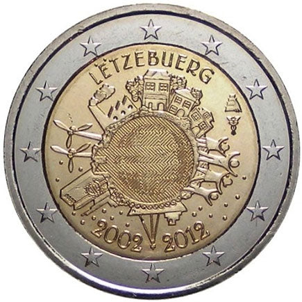 Luxemburg 2 € 10 Jahre Euro 2012