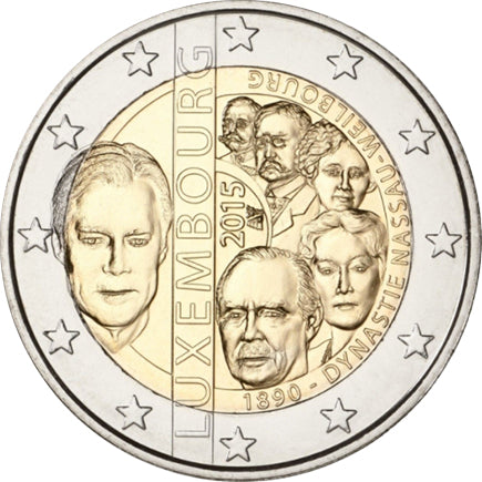 Luxemburg 2€ Nassauische Weilbourg-Dynastie 2015