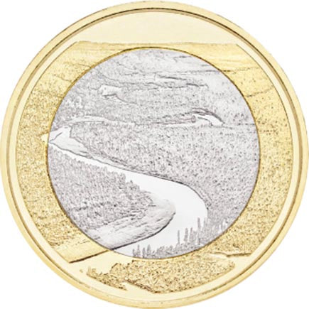 Finnland 5 € Oulankajoki Fluss 2018