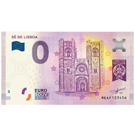 0-€-Banknote Kathedrale von Lissabon 2018