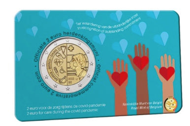 Belgien 2 € Coincard für medizinisches Fachpersonal 2022 (niederländische Version)